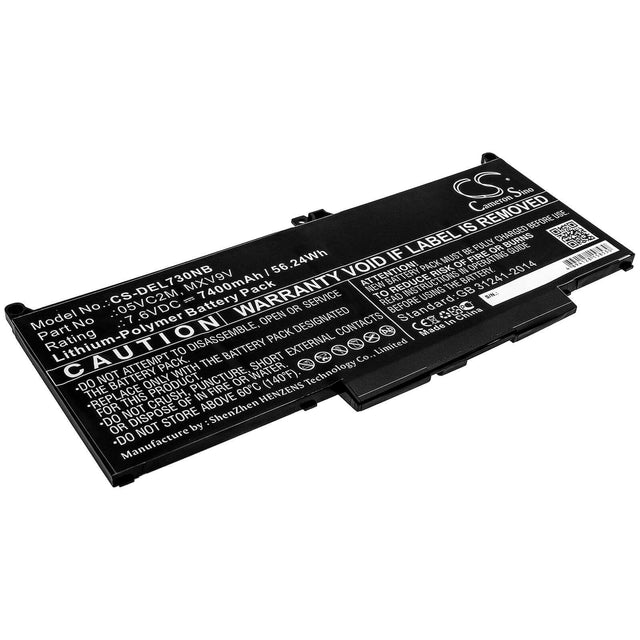 Battery For Dell, Latitude 13 5300, Latitude 13 5300 2-in-1, Latitude 13 7300 7.6v, 7400mah - 56.24wh Notebook, Laptop Cameron Sino Technology Limited   