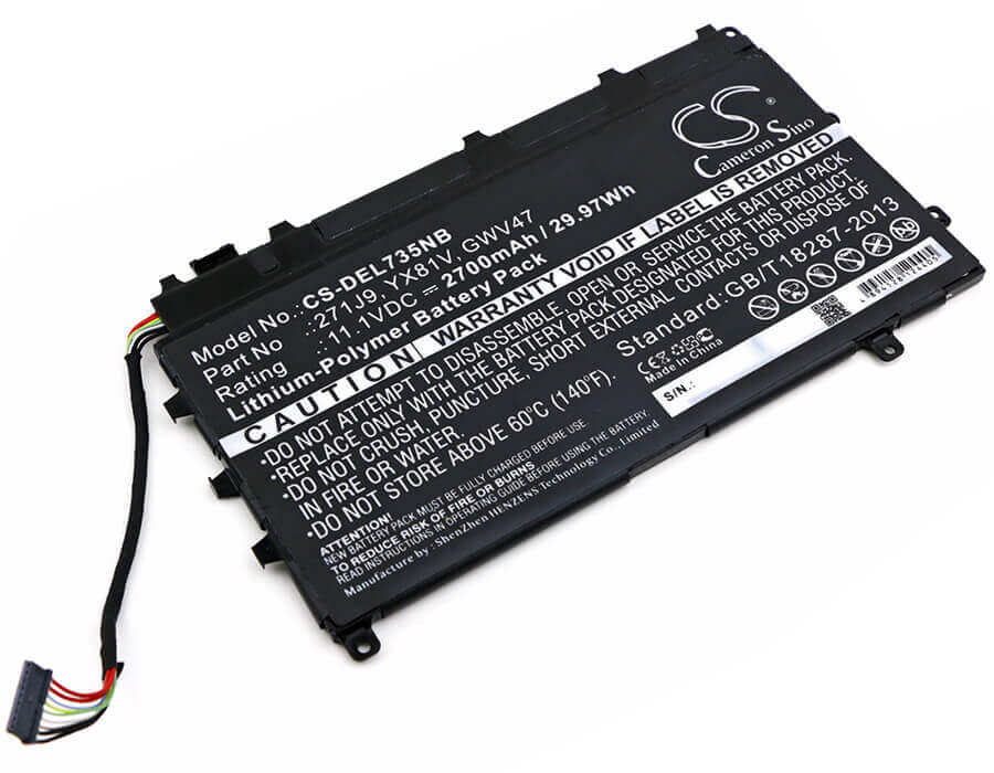 Battery For Dell, Latitude 13 7000, Latitude 7350 11.1v, 2700mah - 29.97wh Notebook, Laptop Cameron Sino Technology Limited   