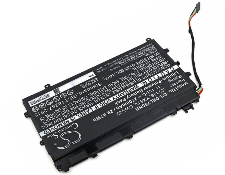 Battery For Dell, Latitude 13 7000, Latitude 7350 11.1v, 2700mah - 29.97wh Notebook, Laptop Cameron Sino Technology Limited   