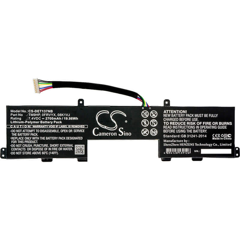 Battery For Dell, Latitude 13 7350,, 7.4v, 2700mah - 19.98wh Notebook, Laptop Cameron Sino Technology Limited