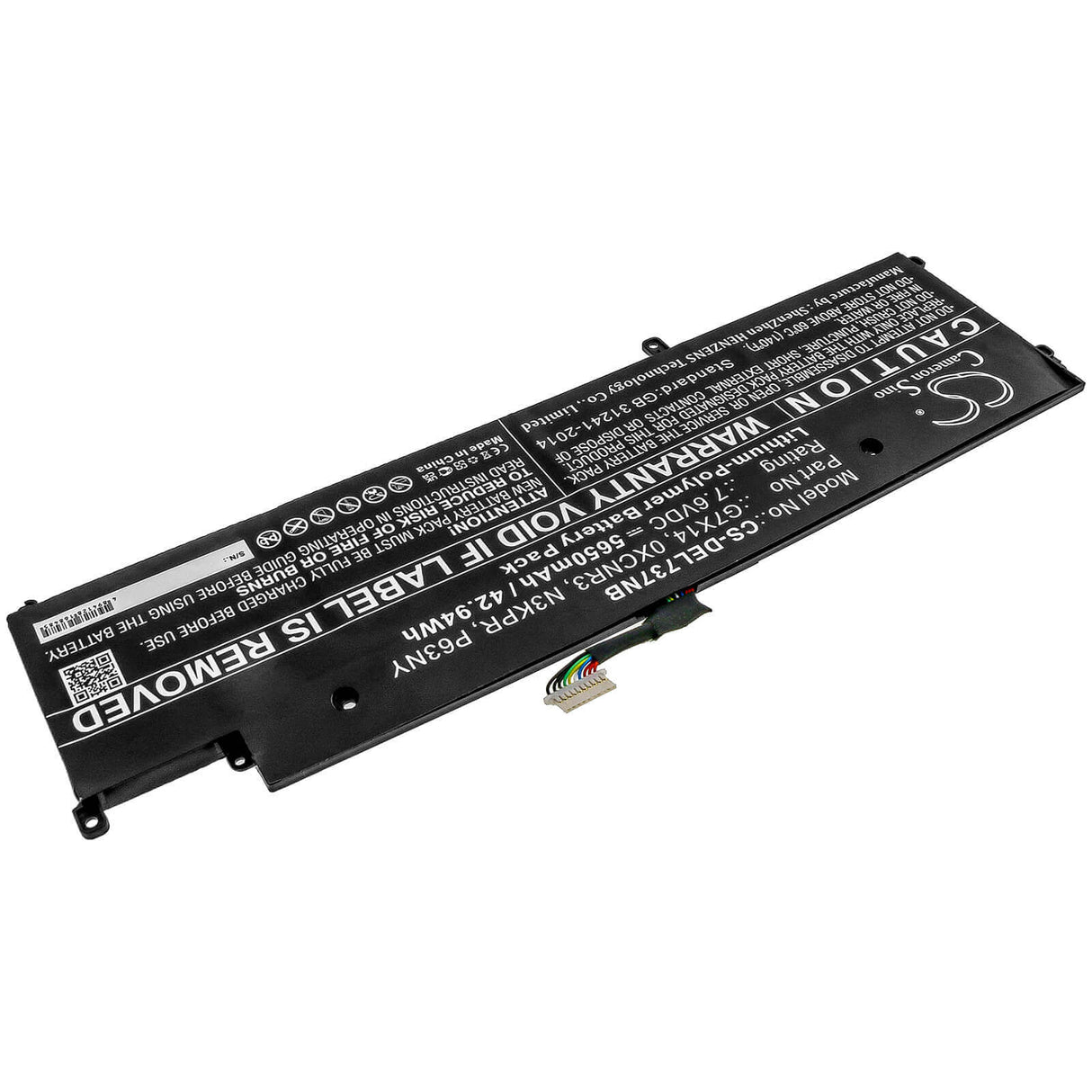 Notebook Battery For Dell, Latitude 13 7370, Latitude 7370, Latitude E7370 7.6v, 5650mah - 42.94wh Notebook, Laptop Cameron Sino Technology Limited