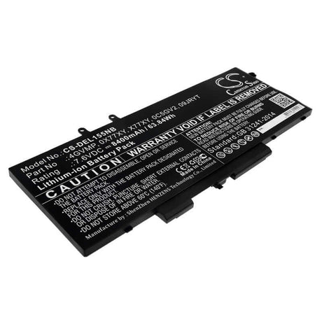 Notebook Battery For Dell, Latitude 14 5400, Latitude 14 5500, N001l5400-d1306cn 7.6v, 8400mah - 63.84wh Notebook, Laptop Cameron Sino Technology Limited
