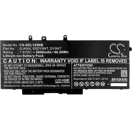 Battery For Dell, Latitude 14 5491, Latitude 15 5591, Latitude 5280 7.6v, 8800mah - 66.88wh Notebook, Laptop Cameron Sino Technology Limited   