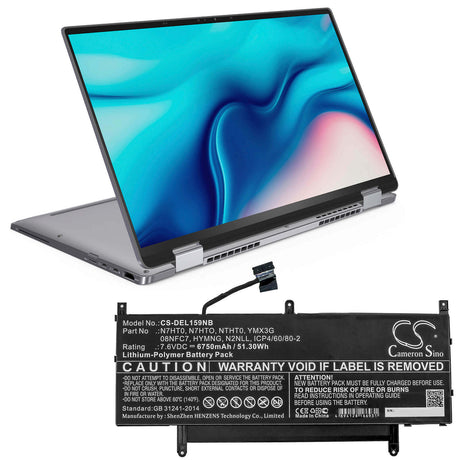 Battery For Dell, Latitude 15 9510 06df2, Latitude 15 9510 12ntw, Latitude 15 9510 16x54 7.6v, 6750mah - 51.30wh Notebook, Laptop Cameron Sino Technology Limited   