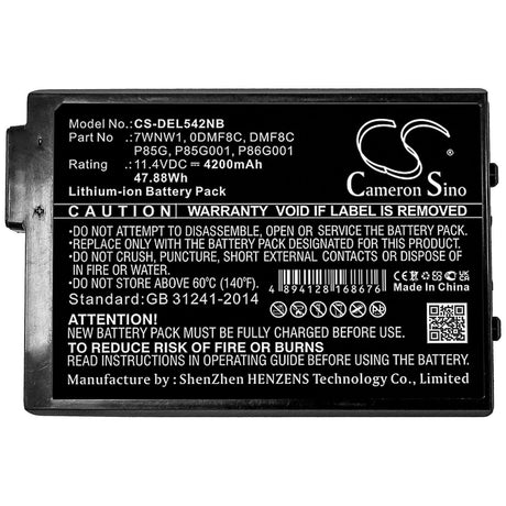 Battery For Dell, Latitude 5420, Latitude 5424, Latitude 7424 11.4v, 4200mah - 47.88wh Notebook, Laptop Cameron Sino Technology Limited   