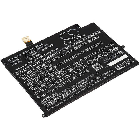 Battery For Dell, Latitude 7285, 7.6v, 4250mah - 32.30wh Notebook, Laptop Cameron Sino Technology Limited   