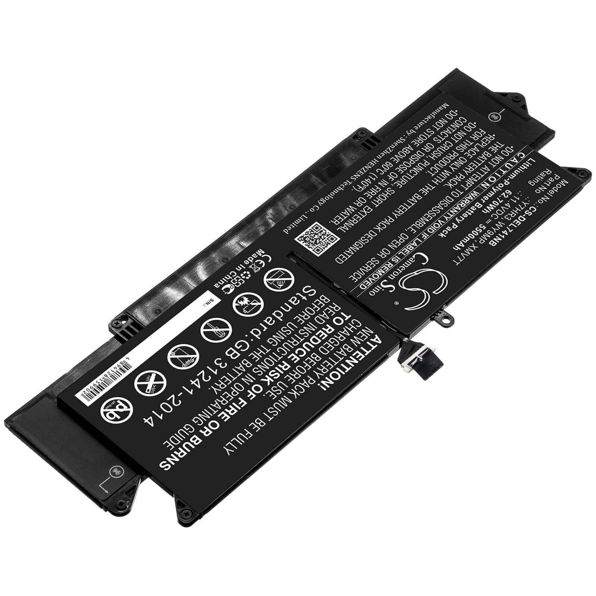 Battery For Dell, Latitude 7410 11.4v, 5500mah - 62.70wh Notebook, Laptop Cameron Sino Technology Limited   
