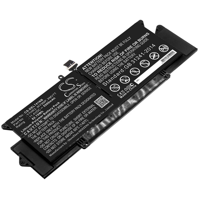 Battery For Dell, Latitude 7410 11.4v, 5500mah - 62.70wh Notebook, Laptop Cameron Sino Technology Limited   
