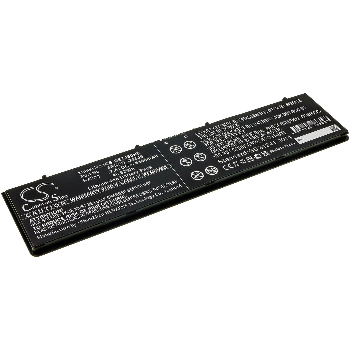 Notebook Battery For Dell, Latitude E7250, Latitude E7440, Latitude E7450 7.4v, 6300mah - 46.62wh Notebook, Laptop Cameron Sino Technology Limited