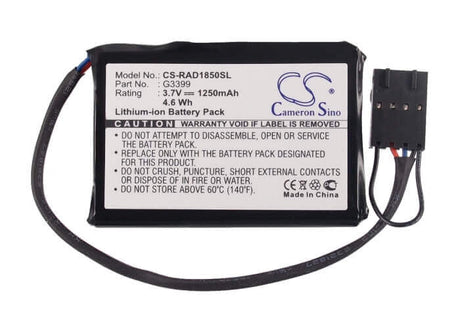 3.7V, Li-ion, 1250mAh, RAID Controller battery fits Dell, G3399, Poweredge 1850, Poweredge 2800, 4.63Wh RAID Controller Cameron Sino Technology Limited