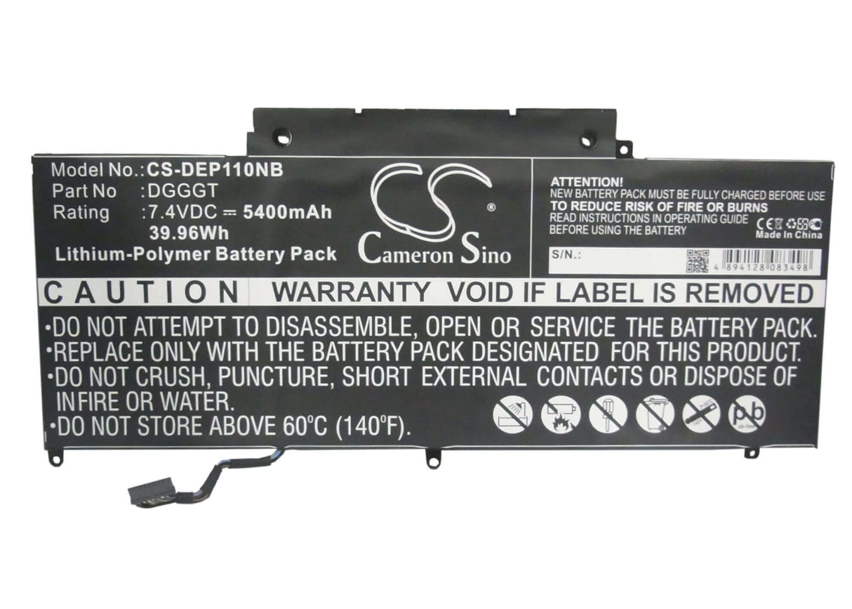 Battery For Dell, Xps 11, Xps11-1308t, Xps11-1508t 7.4v, 5400mah - 39.96wh Notebook, Laptop Cameron Sino Technology Limited   
