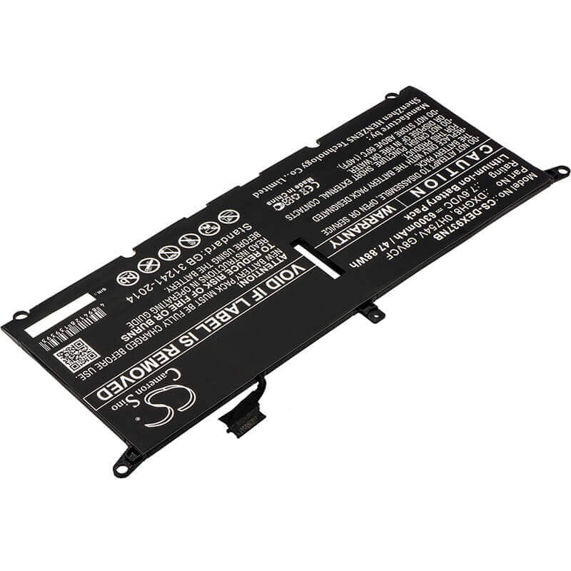 Notebook Battery For Dell, Xps 13 2018, Xps 13 9370, Xps 13 9370 Fhd I5 7.6v, 6300mah - 47.88wh Notebook, Laptop Cameron Sino Technology Limited
