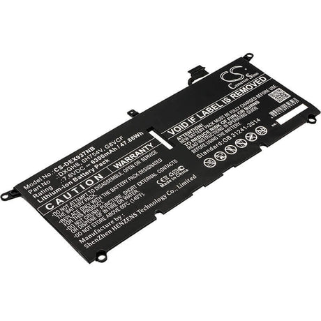Notebook Battery For Dell, Xps 13 2018, Xps 13 9370, Xps 13 9370 Fhd I5 7.6v, 6300mah - 47.88wh Notebook, Laptop Cameron Sino Technology Limited