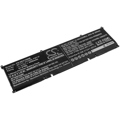 Notebook Battery For Dell, Xps 15 9500, Xps 15-9500-r1505s, 11.4v, 4550mah - 51.87wh Notebook, Laptop Cameron Sino Technology Limited