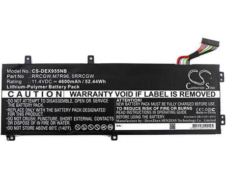 Notebook battery For Dell Xps 15 9550, Precision 15 5510 11.4v, 4600mah - 52.44wh Notebook, Laptop Cameron Sino Technology Limited   