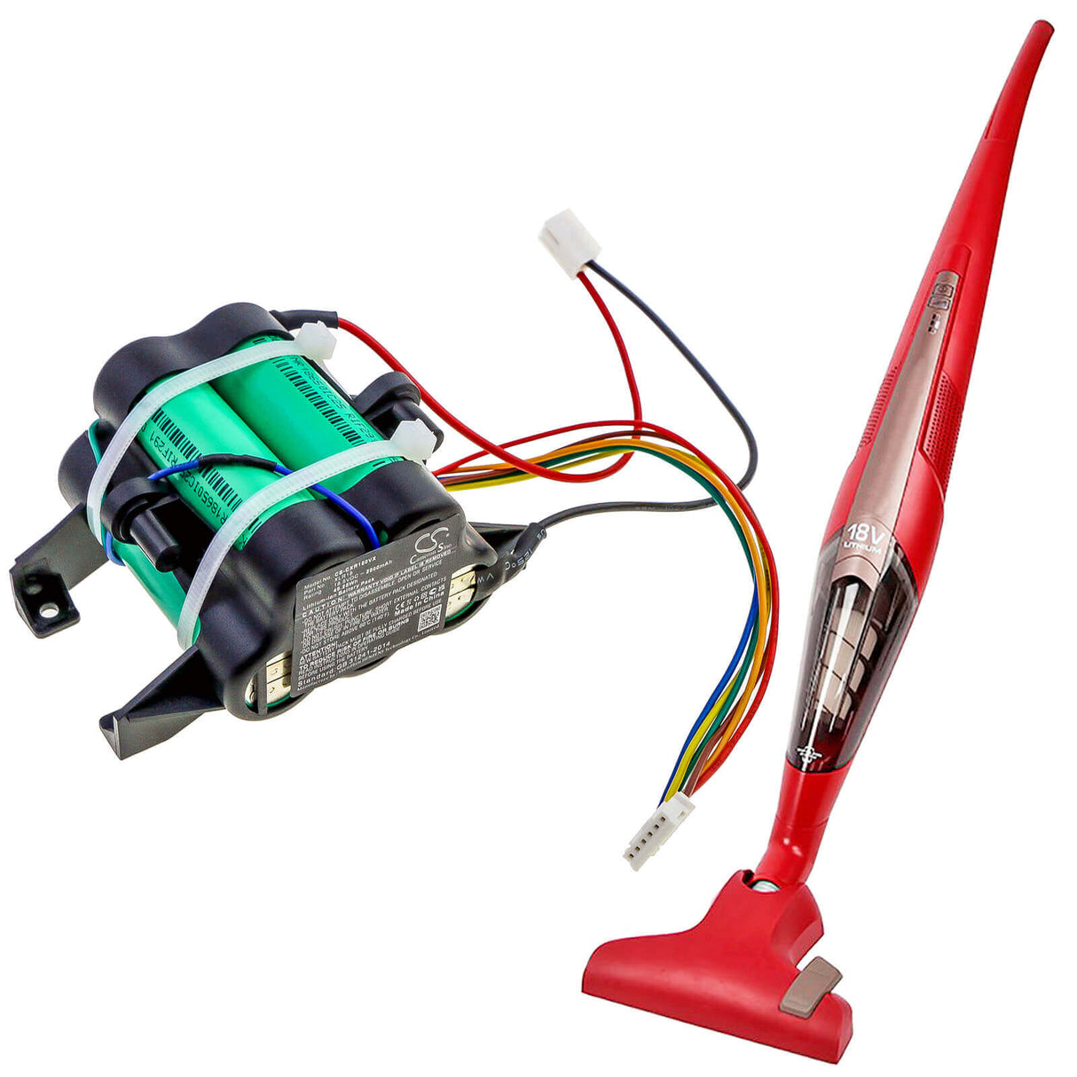 18.5V, Li-ion, 2500mAh, Vacuum battery fits Delonghi, Colombina Xlr18li, Colombina Xlr18li.gr, Colombina Xlr18lm, 46.25Wh Vacuum Cameron Sino Technology Limited