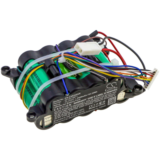33.3V, Li-ion, 2500mAh, Vacuum battery fits Delonghi, Colombina Xlr32, Colombina Xlr32led.bk, Colombina Xlr32lmd.bk, 83.25Wh Vacuum Cameron Sino Technology Limited