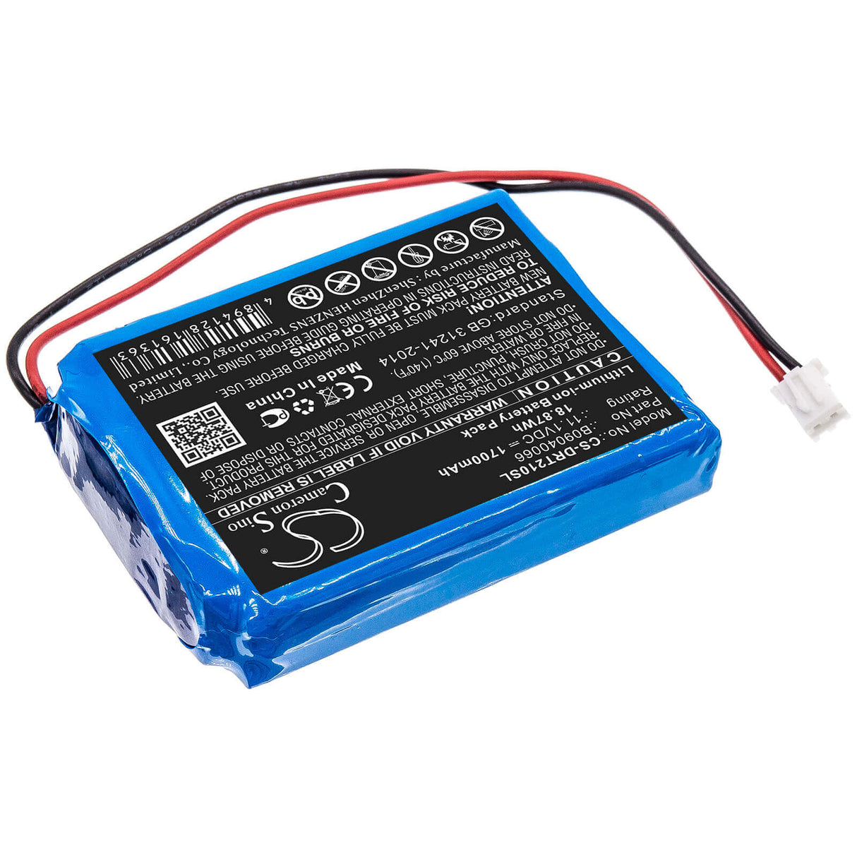 11.1V, Li-ion, 1700mAh, Equipment battery fits Deviser, B09040066, DS2100A, Ds2100b, 18.87Wh Equipment, Survey, Test Cameron Sino Technology Limited