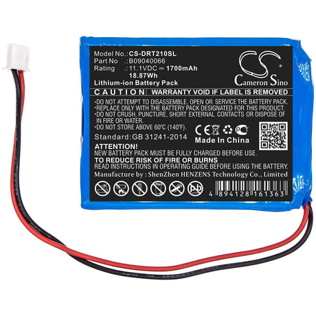 11.1V, Li-ion, 1700mAh, Equipment battery fits Deviser, B09040066, DS2100A, Ds2100b, 18.87Wh Equipment, Survey, Test Cameron Sino Technology Limited