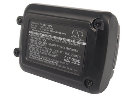 12.0V, Li-ion, 2000mAh, Power Tools battery fits Dewalt, Dcb102, 120v Max, 12v Max Li-ion, 24Wh Power Tools Cameron Sino Technology Limited (Power Tools)