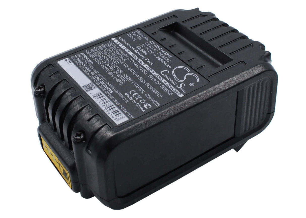 20.0V, Li-ion, 2600mAh, Power Tools battery fits Dewalt, Dcb102, 120v Max, 12v Max Li-ion, 52Wh Power Tools Cameron Sino Technology Limited (Power Tools)