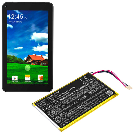 3.7V, Li-Polymer, 1800mAh, Tablet battery fits Digiland, Pr-445585, Dl7006, Kb 7", 6.66Wh Tablet Cameron Sino Technology Limited