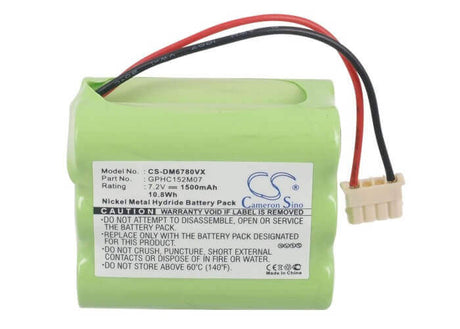 7.2V, Ni-MH, 1500mAh, Vacuum battery fits Mint, Dirt Devil, Evo M678, M678, 10.80Wh Vacuum Cameron Sino Technology Limited