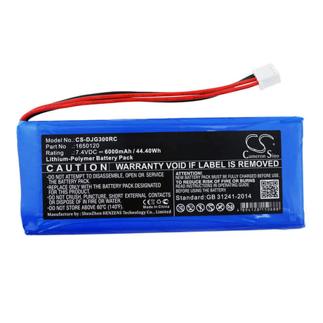 7.4V, Li-Polymer, 6000mAh, Remote Controller battery fits Dji, 1650120, Gl300c, Gl300f, 44.4Wh Remote Controller Cameron Sino Technology Limited
