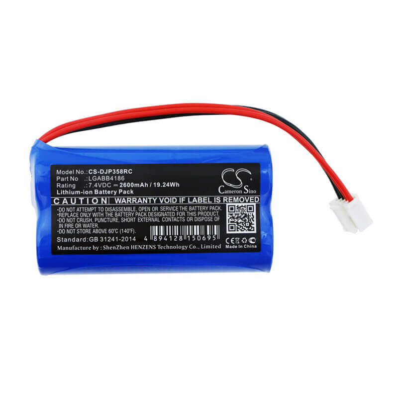 7.4V, Li-ion, 2600mAh, Remote Controller battery fits Dji, Lgabb4186, Gl358wb, Phantom 3 4k, 19.24Wh Remote Controller Cameron Sino Technology Limited