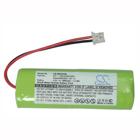 4.8V, Ni-MH, 300mAh, Dog Collar battery fits Dt Systems, Dogtra, 28aaam4smx, 1100nc Receiver, 1100ncc Receiver, 1.44Wh Dog Collar Cameron Sino Technology Limited