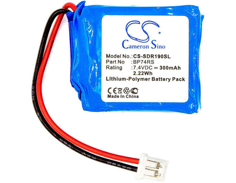 7.4V, Li-Polymer, 300mAh, Dog Collar battery fits Dogtra, Bp74rs, 1900s Receiver, 1900s-be Black Edition, 2.22Wh Dog Collar Cameron Sino Technology Limited