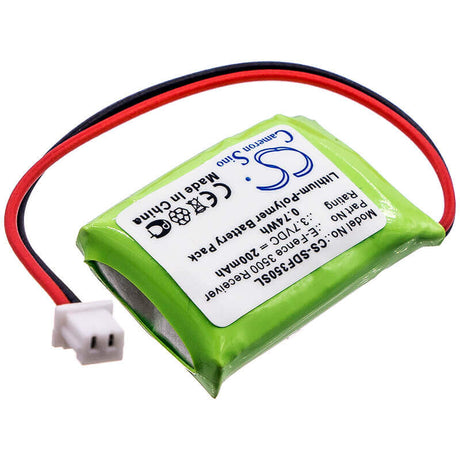 3.7V, Li-Polymer, 200mAh, Dog Collar battery fits Dogtra, E-fence 3500 Receiver, Ys-300 Bark Collar, 0.74Wh Dog Collar Cameron Sino Technology Limited