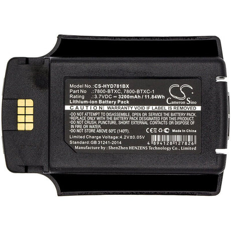 Barcode Scanner Battery For Dolphin, 7600, 7600 Ii, 7800, Honeywell, Dolphin 7600 3.7v, 3200mah - 11.84wh Barcode Scanner Cameron Sino Technology Limited