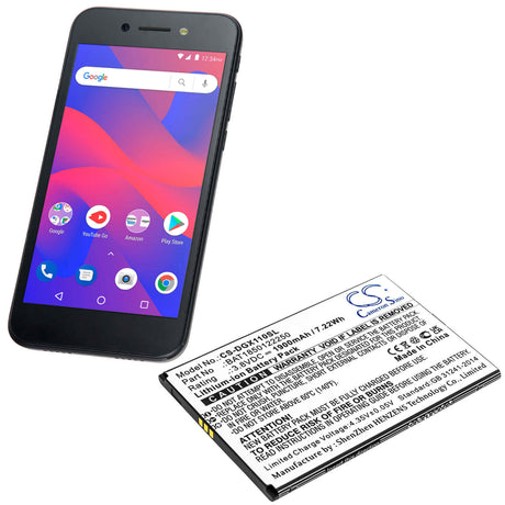 3.8V, Li-ion, 1900mAh, SmartPhone battery fits Doogee, Bat1850122250, X11, 7.22Wh Mobile, SmartPhone Cameron Sino Technology Limited (Smartphone)