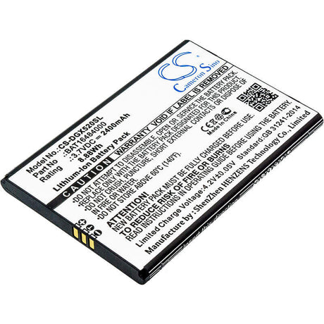 3.7V, Li-ion, 2400mAh, SmartPhone battery fits Doogee, Bat16484000, X5 Max Pro, 8.88Wh Mobile, SmartPhone Cameron Sino Technology Limited (Smartphone)