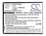 3.8V, Li-ion, 2000mAh, SmartPhone battery fits Doogee, Y100, Valencia 2, Y100, 7.6Wh Mobile, SmartPhone Cameron Sino Technology Limited (Smartphone)