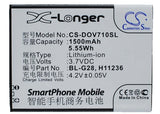3.7V, Li-ion, 1500mAh, SmartPhone battery fits Doov, Haier, Bl-g28, D710, Ieva D710, 5.55Wh Mobile, SmartPhone Cameron Sino Technology Limited (Smartphone)