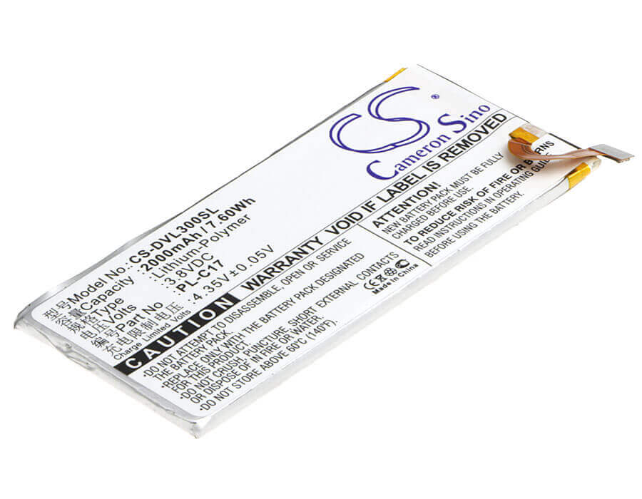 3.8V, Li-Polymer, 2000mAh, SmartPhone battery fits Doov, Pl-c17, L3, L3c, 7.6Wh Mobile, SmartPhone Cameron Sino Technology Limited (Smartphone)