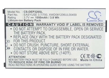 3.7V, Li-ion, 1050mAh, SmartPhone battery fits Doro, Dbk-700, Handleplus 326i, Phoneeasy 326, 3.89Wh Mobile, SmartPhone Cameron Sino Technology Limited (Smartphone)
