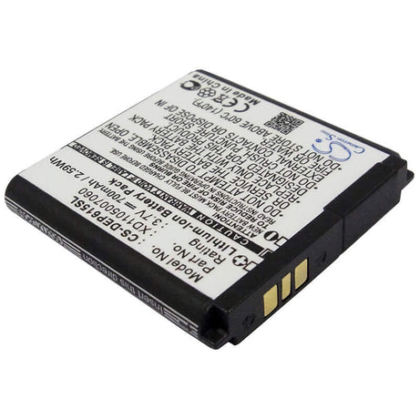 3.7V, Li-ion, 700mAh, SmartPhone battery fits Doro, 5822, 614, 615, 2.59Wh Mobile, SmartPhone Cameron Sino Technology Limited (Smartphone)