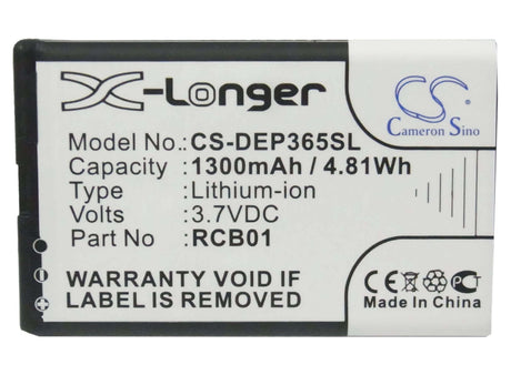 3.7V, Li-ion, 1300mAh, SmartPhone battery fits Aligator, Skylink, Doro, Rcb01, C200, 4.81Wh Mobile, SmartPhone Cameron Sino Technology Limited (Smartphone)
