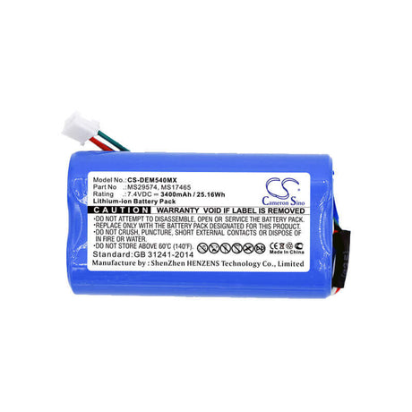 7.4V, Li-ion, 3400mAh, Medical battery fits Drager, Ms17465, Infinity M540, Infinity M540 Monitor, 25.16Wh Medical Cameron Sino Technology Limited (Medical)