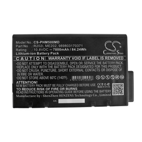 10.8V, Li-ion, 7800mAh, Medical battery fits Invivo, Philips, Molicel, 53564509341, M6 Vital Signs Monitor, M8 Vital Signs Monitor, 84.24Wh Medical Cameron Sino Technology Limited (Medical)