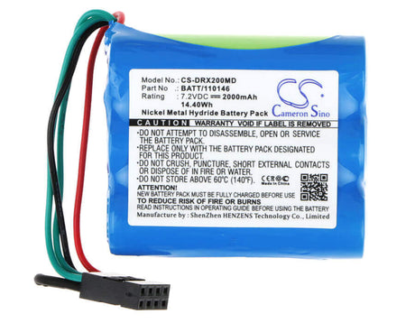 7.2V, Ni-MH, 2000mAh, Medical battery fits Physio-control, Ohmeda, Drager, 8411599, Microvent, Oxylog 2000, 14.40Wh Medical Cameron Sino Technology Limited (Medical)