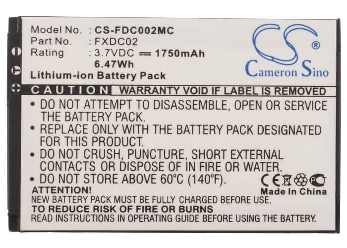 3.7V, Li-ion, 1750mAh, Camera battery fits Drift, 72-011-00, Ghost, Ghost S, 6.475Wh Camera Cameron Sino Technology Limited (Camera)