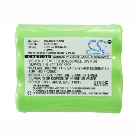 3.6V, Ni-MH, 2000mAh, Pager battery fits Duracom, Apag0305, 48312, 9094, 7.2Wh Pager Cameron Sino Technology Limited (Suspended)