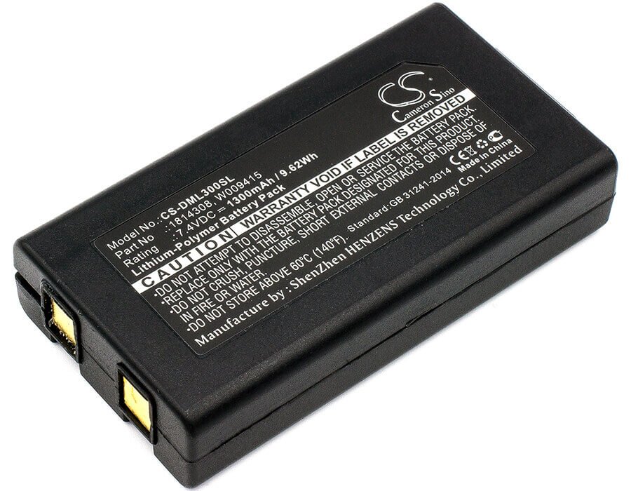 7.4V, Li-Polymer, 1300mAh, Portable Printer battery fits Dymo, 1814308, 1982171, Labelmanager 500ts, 9.62Wh Portable Printer Cameron Sino Technology Limited