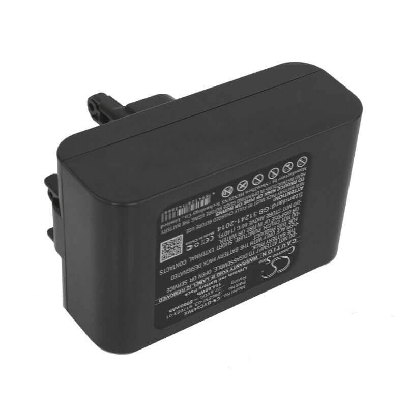 22.8V, Li-ion, 5000mAh, Vacuum battery fits Dyson, Dc31 Animal, Dc34, Dc34 Animal, 114.00Wh Vacuum Cameron Sino Technology Limited (Dangerous Goods)