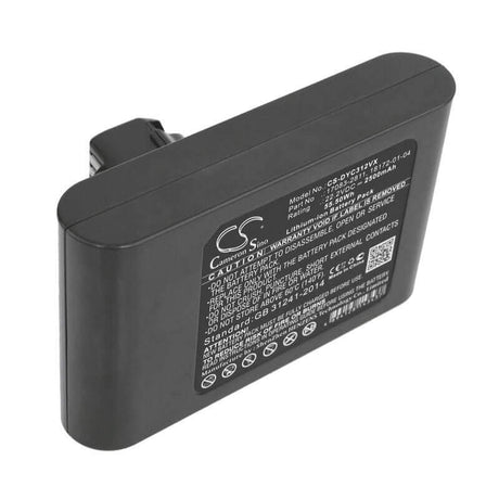 22.2V, Li-ion, 2500mAh, Vacuum battery fits Dyson, Dc31, Dc31 Animal, Dc34, 55.50Wh Vacuum Cameron Sino Technology Limited