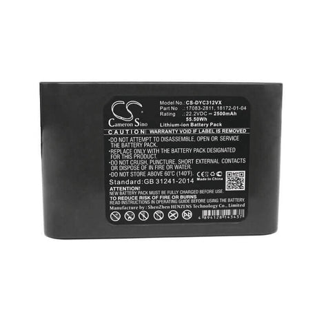 22.2V, Li-ion, 2500mAh, Vacuum battery fits Dyson, Dc31, Dc31 Animal, Dc34, 55.50Wh Vacuum Cameron Sino Technology Limited